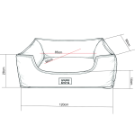 Pelech Golden Dog Saba XL – 120 x 90 x 28 cm, hnedý